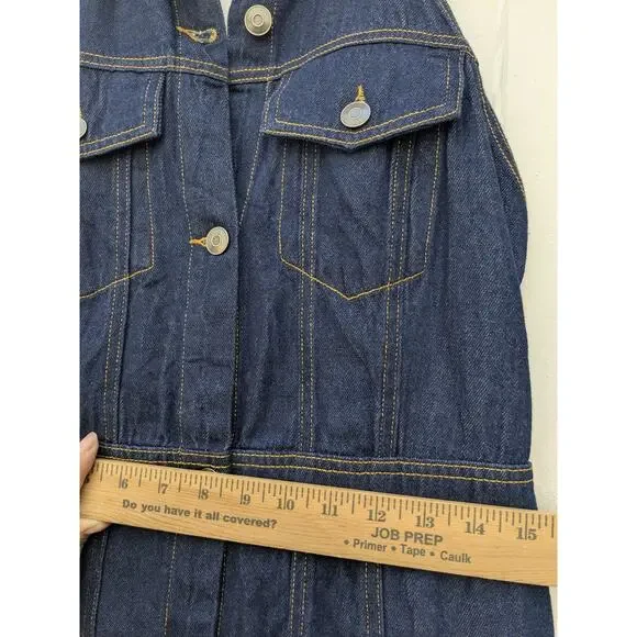 Women's Collared Denim Mini Dress - Future Collective With Alani Noelle Blue 8 - Picture 5 of 11